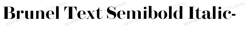 Brunel Text Semibold Italic字体转换